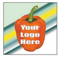 Orange Bell Pepper Square Badge/Button (2.5" Square)